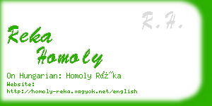 reka homoly business card